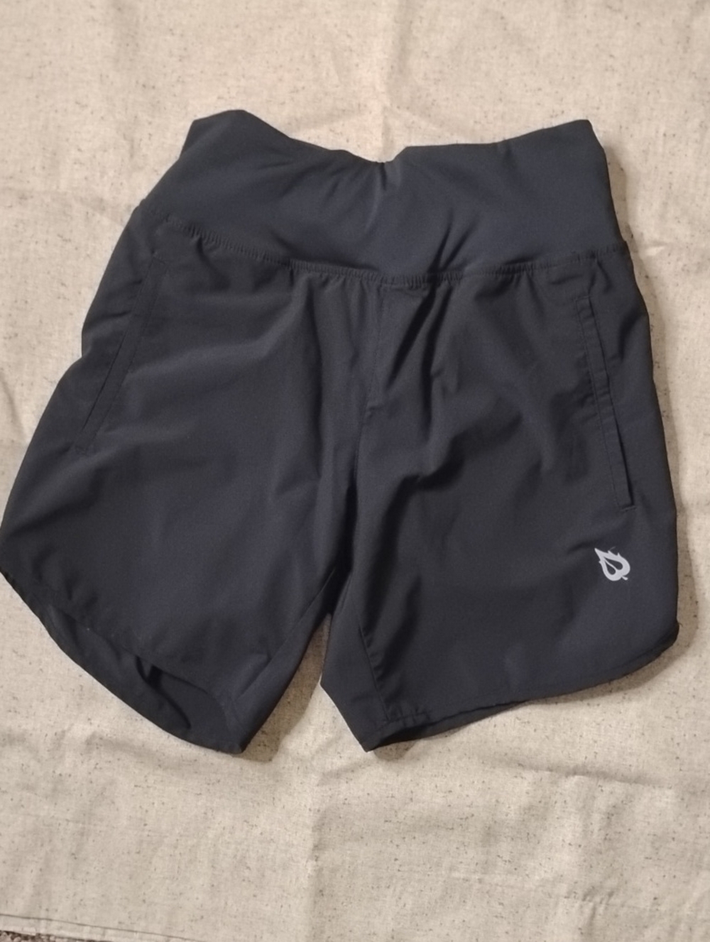 Beleaf Women's Black Athletic Shorts with Reflective Logo
